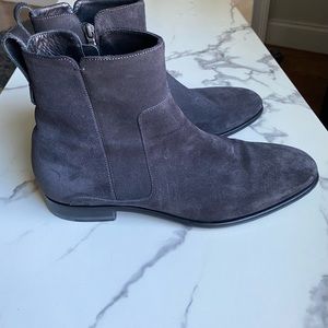 VINCE ANDES BOOTS GREY SUEDE SIZE 10 || W/ BOX